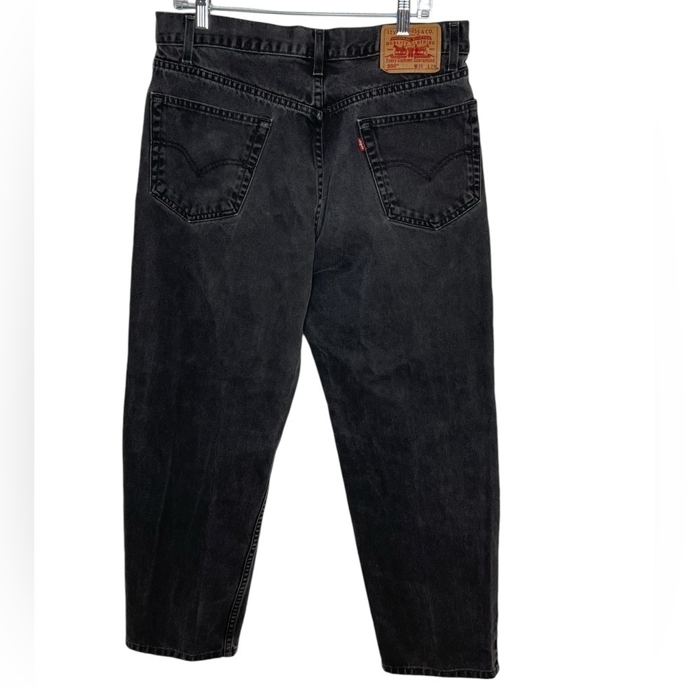 Levi’s 550 classic straight leg denim men’s jeans black 34 waist zipper fly - Picture 3 of 15